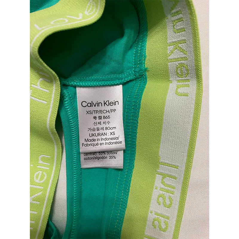 Calvin Klein Women's This is Love Modern Cotton Bralette aqua Green XS
