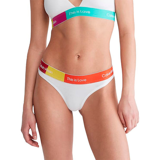 Calvin Klein This is Love Modern Cotton Thong Panty White