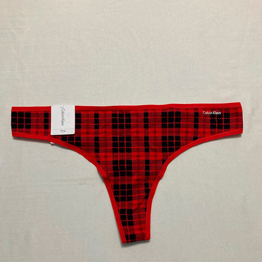 Calvin Klein Form Thong Panty Red L