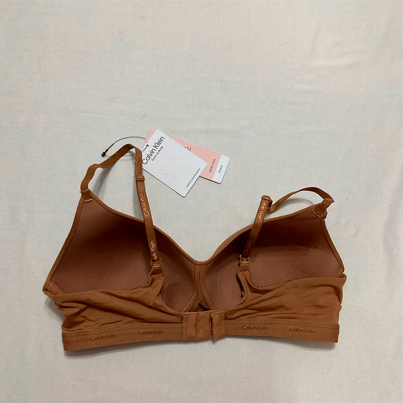 Calvin Klein Form to Body Lightly Lined Bralette Coffe M