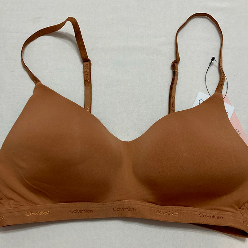 Calvin Klein Form to Body Lightly Lined Bralette Coffe M