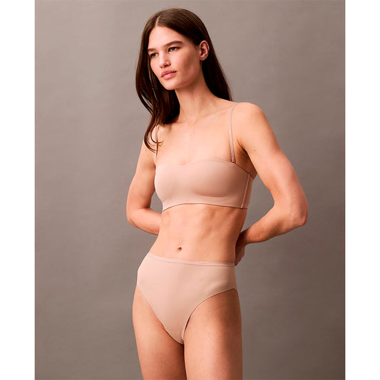 Calvin Klein Form to Body Lightly Lined Bandeau Bra Nude L