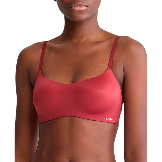 Calvin Klein Liquid Touch Lightly Lined Scoop Ne Bra Red 36C
