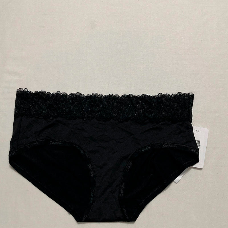 Calvin Klein Attraction Lace Trim Hipster Black S