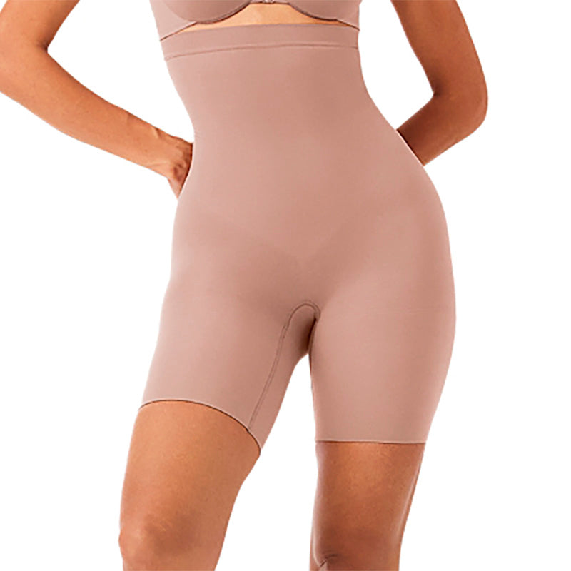 Spanx Everyday Seamless Shaping High Waist Shorts  Coffe M