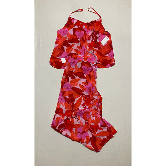 Sanctuary 2-Pc. Cami Cropped Pajamas Set Coral Floral XL