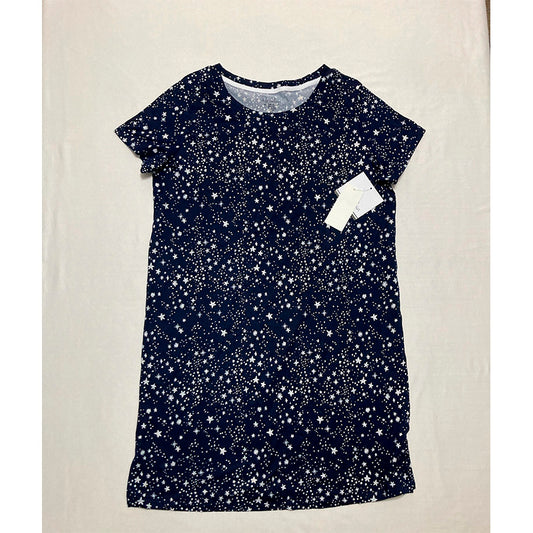 Roudelain Printed Short-Sleeve Sleepshirt Navy Stars XS