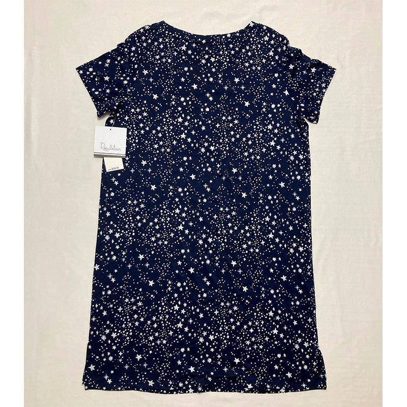 Roudelain Printed Short-Sleeve Sleepshirt Navy Stars XS