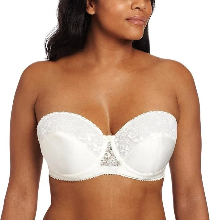 NWD Carnival Full Figure Strapless Lace Bra Ivory 42DDD