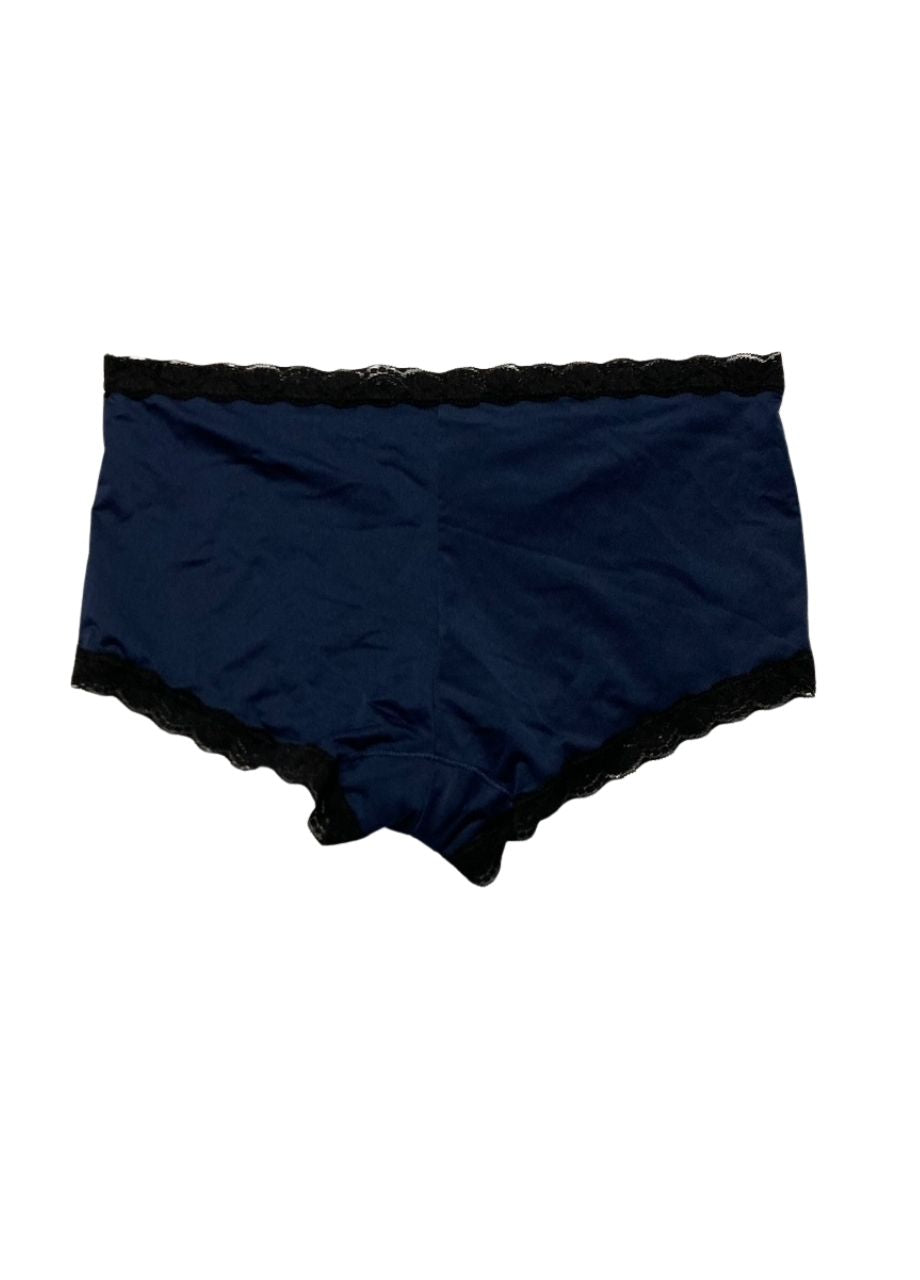 MAIDENFORM One Fab Fit Boyshorts, Low-Rise Fit Microfiber NAVY L