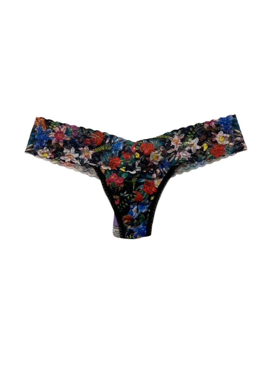 NWD HANKY PANKY Printed Signature Lace Low Rise Thong COLOR HYPNOTIC ONE SIZE