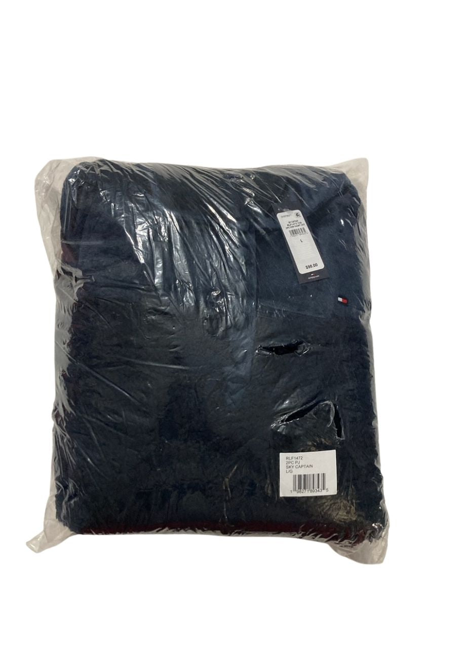 TOMMY HILFIGER Sky Captain Sherpa Fleece Lounge 2 Piece NAVY BLUE L