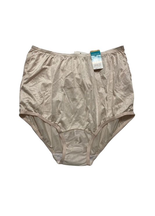 VANITY FAIR Perfectly Yours Traditional Nylon Brief Panties BEIGE L