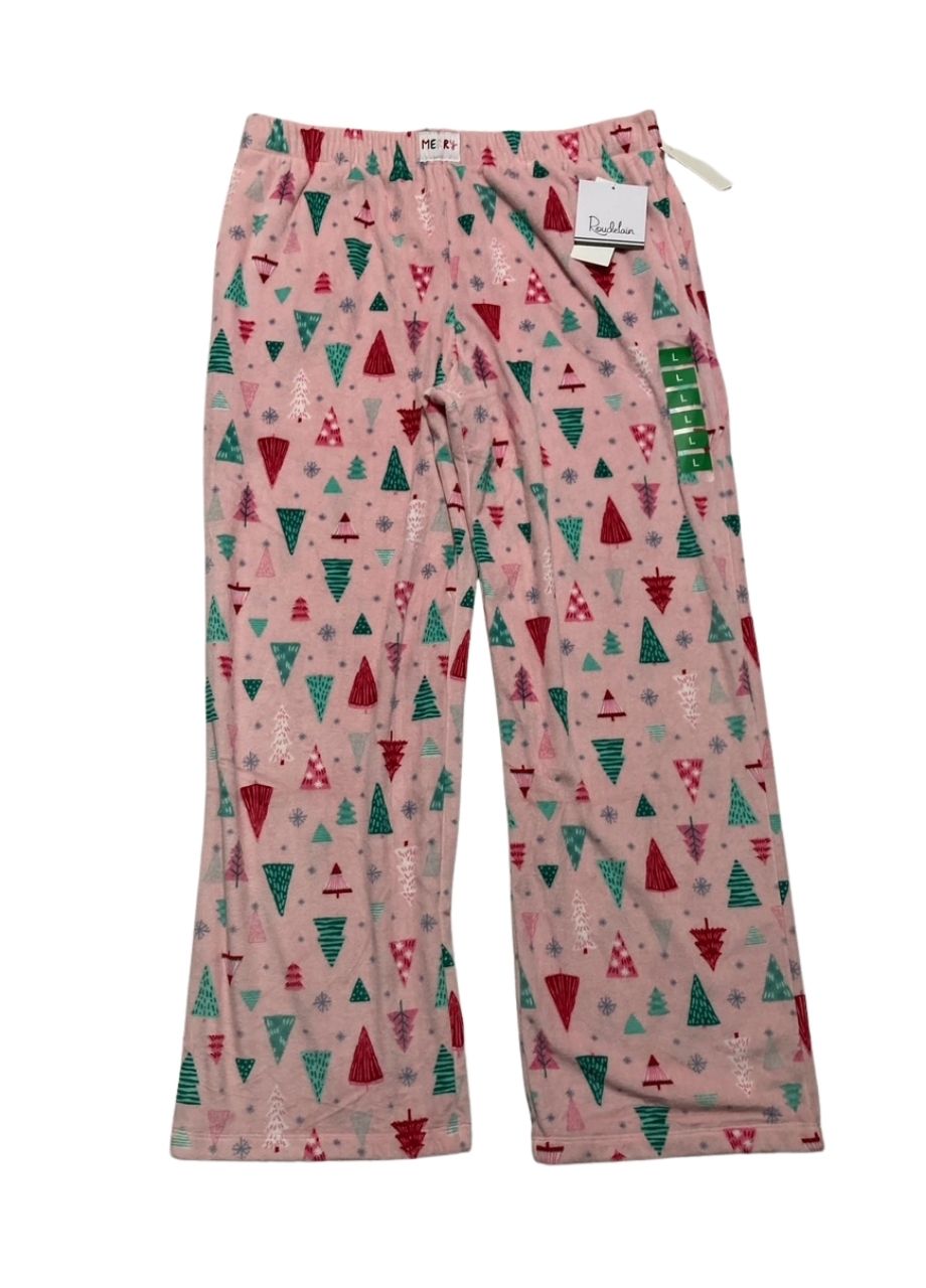 ROUDELAIN Printed Open Leg Velour Pants CRAFTED TRESS L