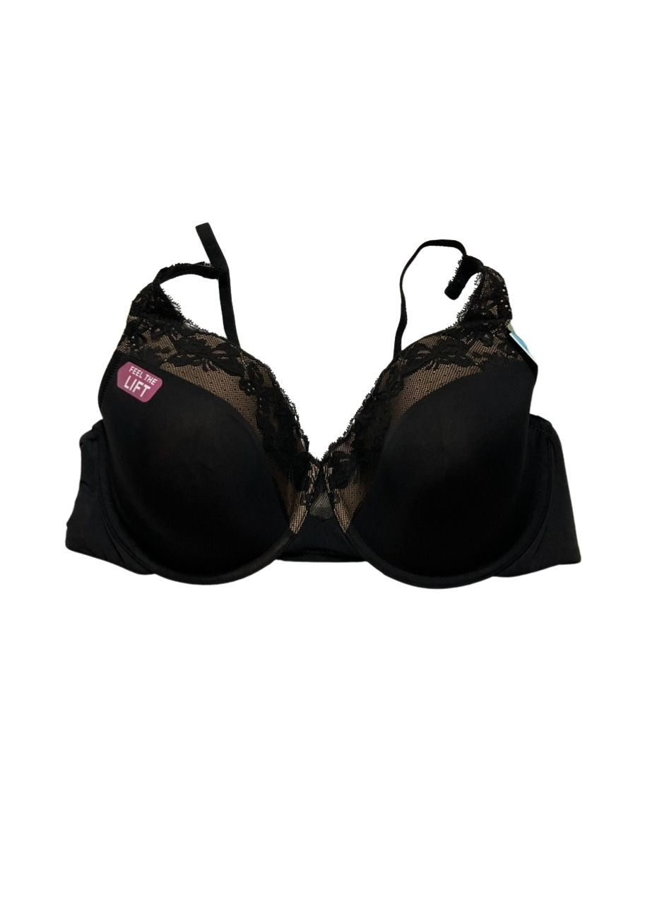 OLGA Plus Size Cloud 9 Underwire Contour Lace Bra BLACK 38C