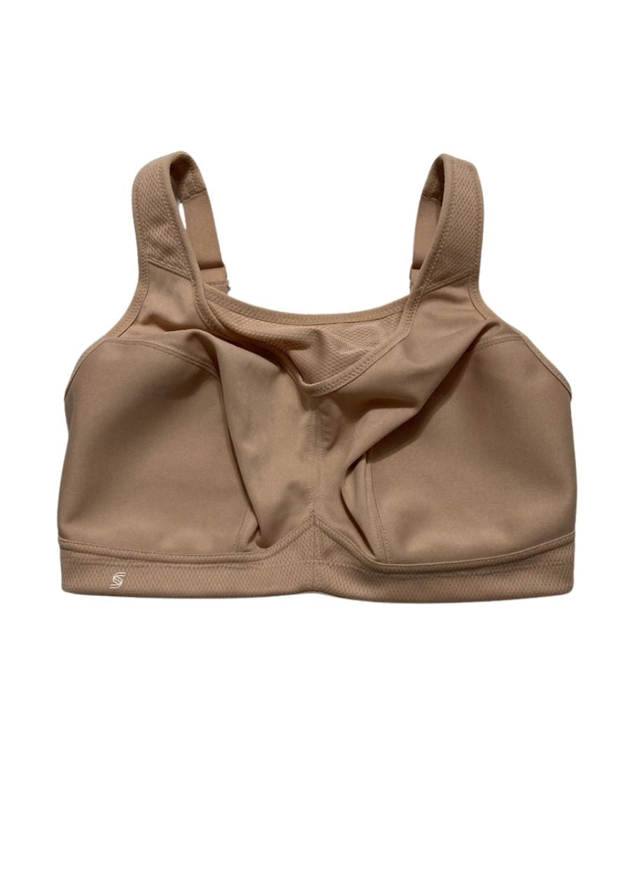 GLAMORISE Full Figure Plus Size No-Bounce Camisole Sports Bra Wirefree CAFE 36DD