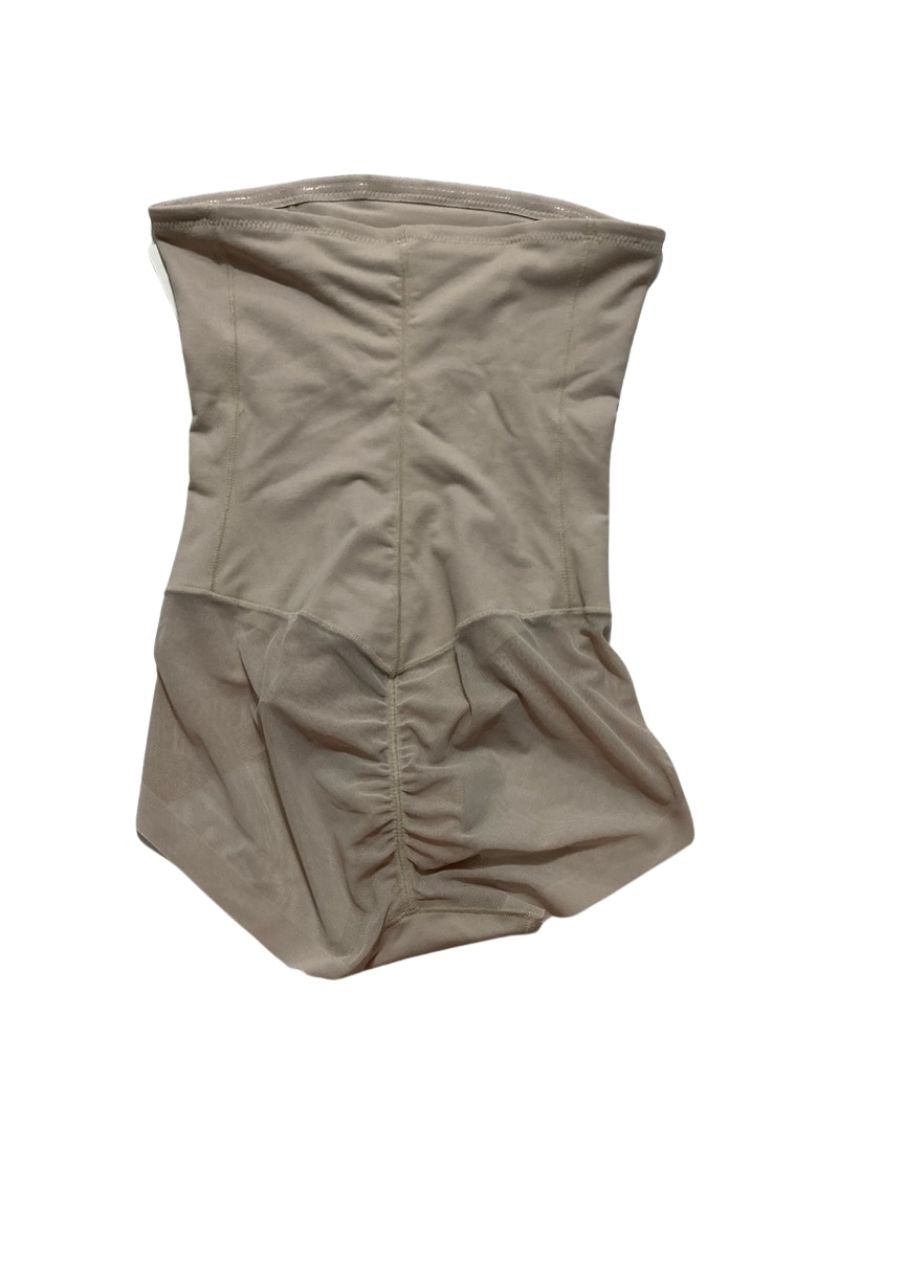 LEONISA Extra High-Waisted Sheer Bottom Sculpting Shaper Panty NUDE M