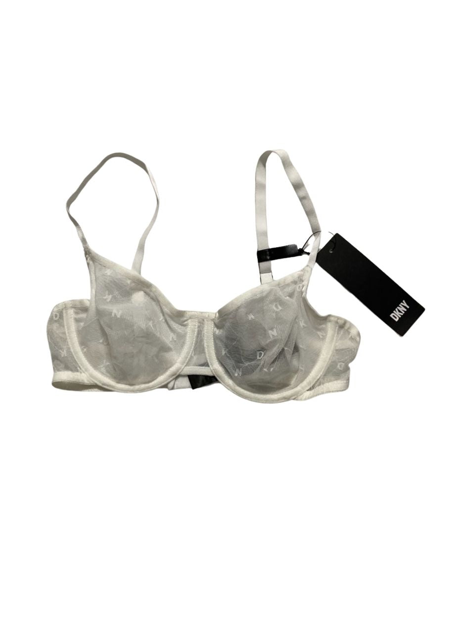 DKNY Monogram Mesh Unlined Demi Bra POPLIN WHITE 32B