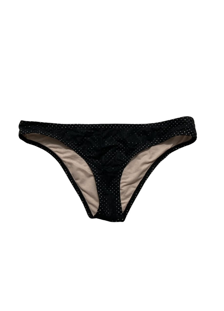 RACHAEL ROY  Laser Mesh Sporty Bikini Bottom BLACK M