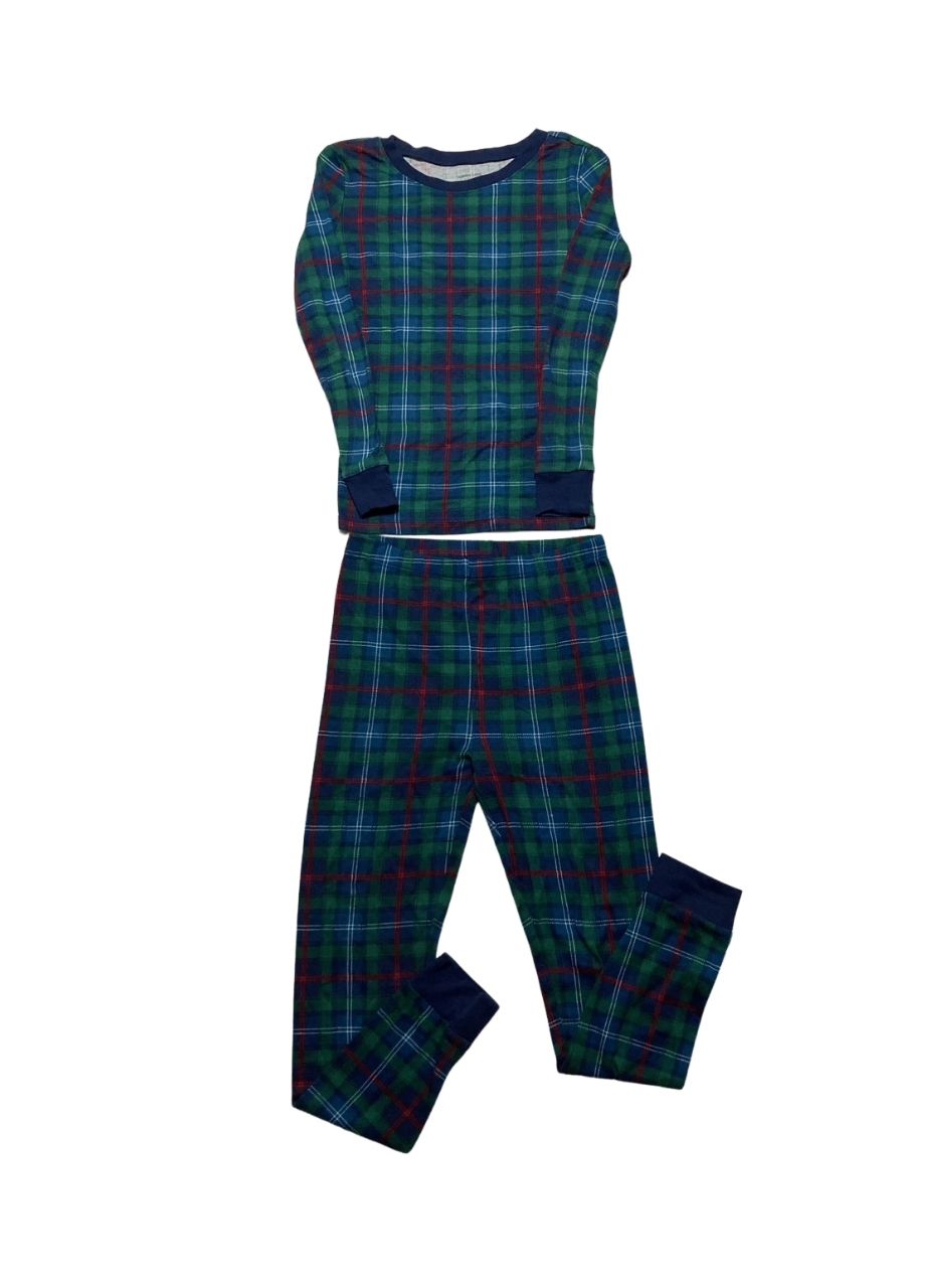 HOLIDAY LANE Family Christmas Long Sleeve Pajama kids GREEN 12