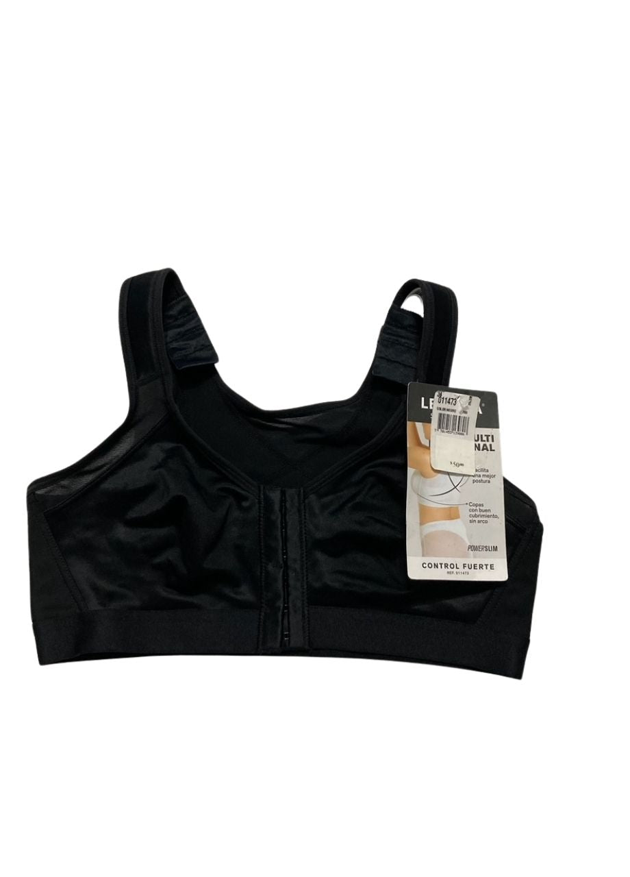LEONISA Multi-Functional Posture Corrector Bra Wireless Front Closure BLACK 34B