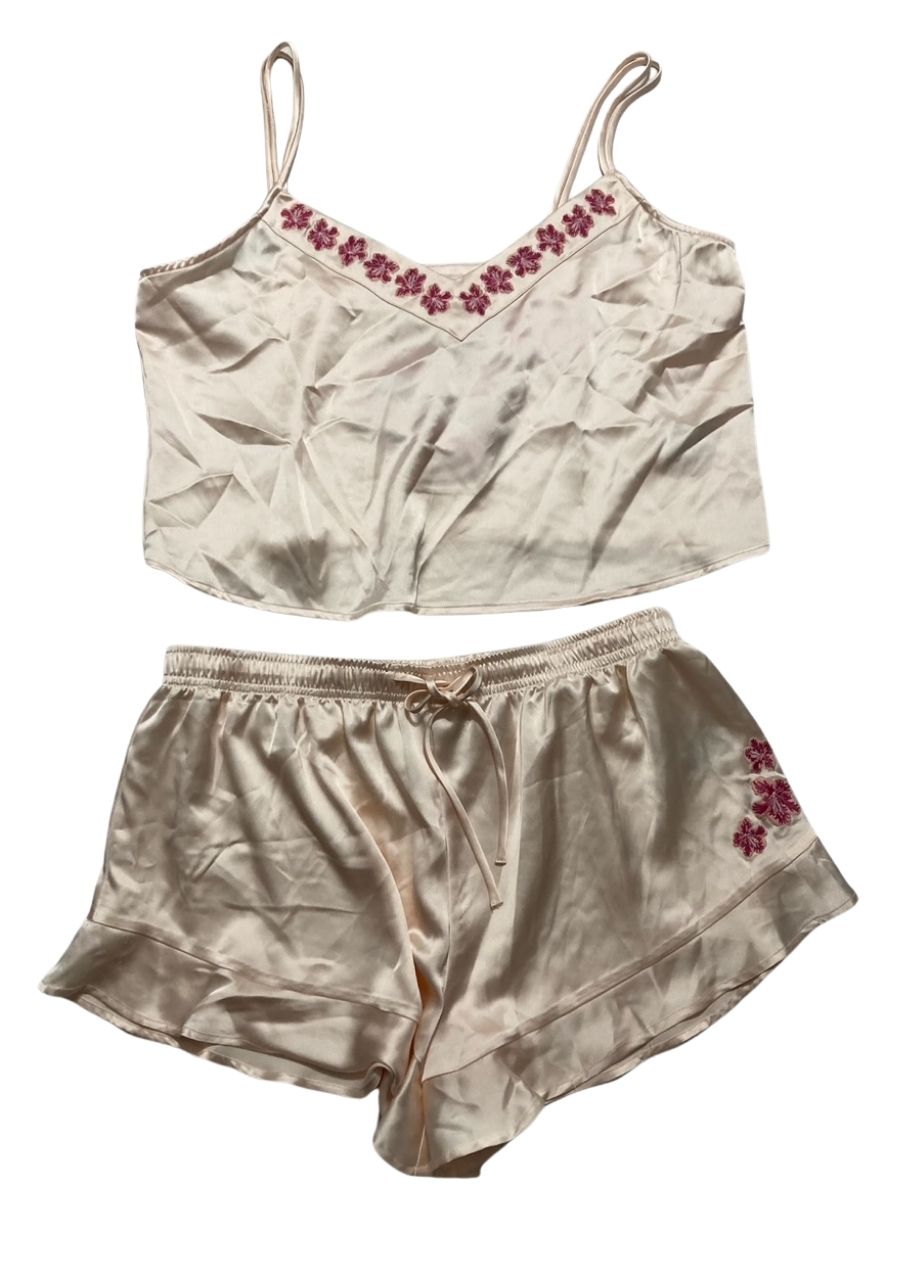 MACYS Top and Shorts, 2-Piece Set CREAM PINK XL