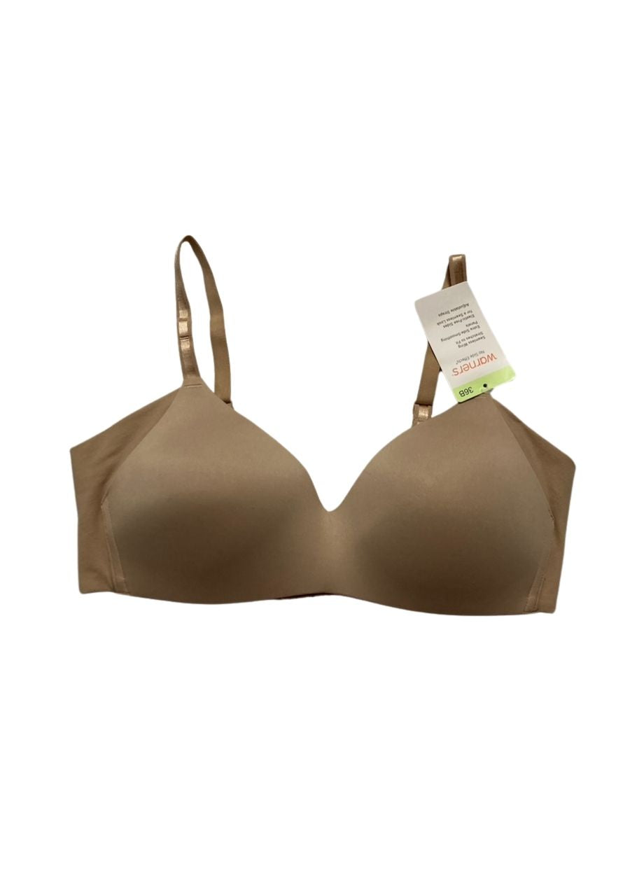 WARNER'S No Side Effects Underarm-Smoothing Wireless Bra TOASTED ALMOND 36B