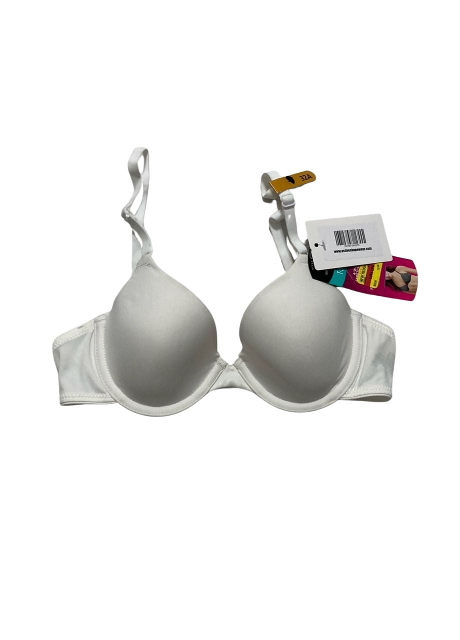 NWD MAIDENFORM One Fab Fit Original Tailored Demi T-Shirt Bra WHITE 32A