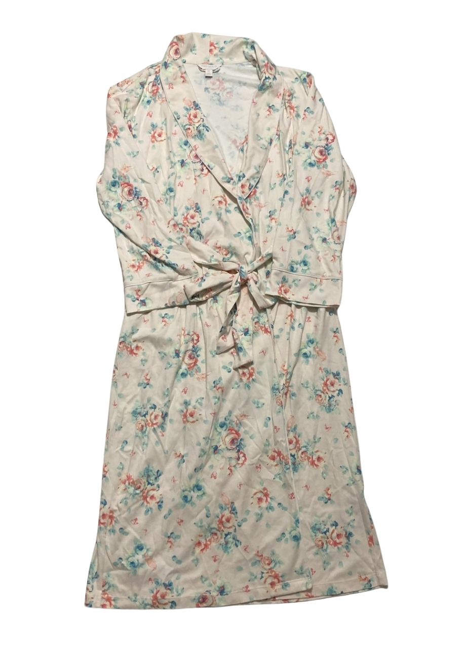 CHARTER CLUB Cotton Floral Belted Robe FLORAL M/L