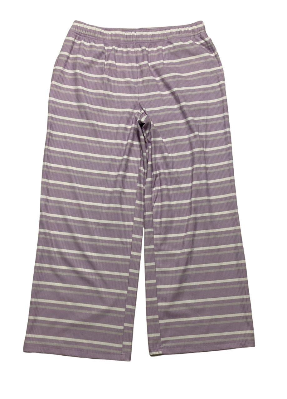 MUK LUKS Nautical Ribbed Lounge Pajama Set PURPLE S