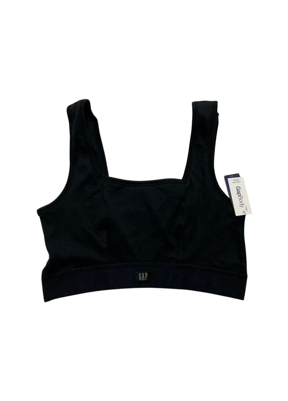 GAPBODY Ribbed Logo Comfort Racerback Bra BLACK S
