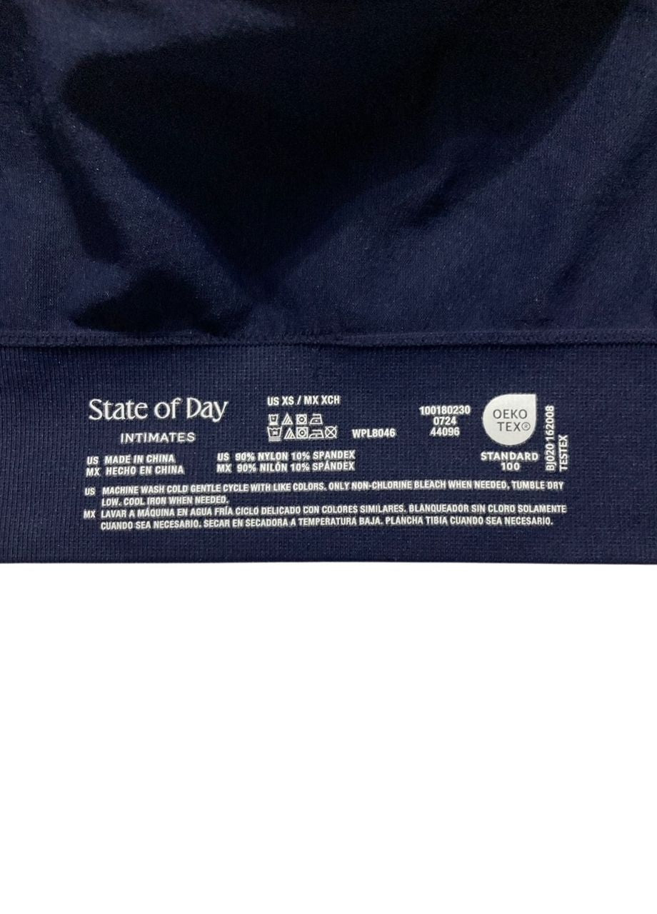 STATE OF DAY Seamless Bralette NAVY BLUE XS