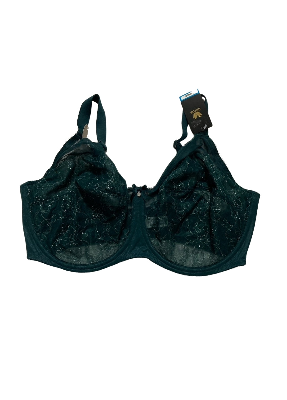 WACOAL Retro Chic Unlined Mesh Full Coverage Underwire Bra GREEN 44DDD