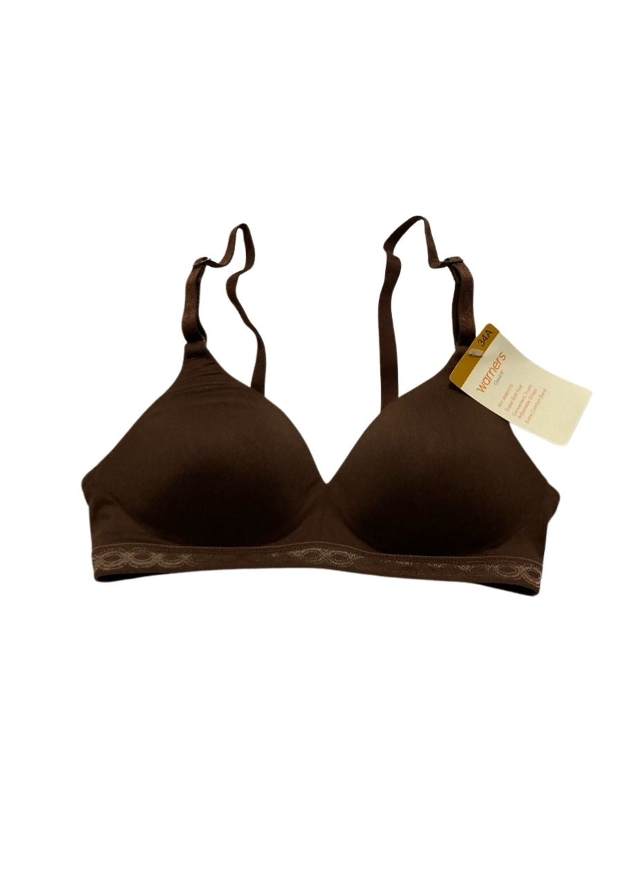 WARNER'S Super Soft Wireless Lightly Lined Comfort Bra MAHOGANY 34A