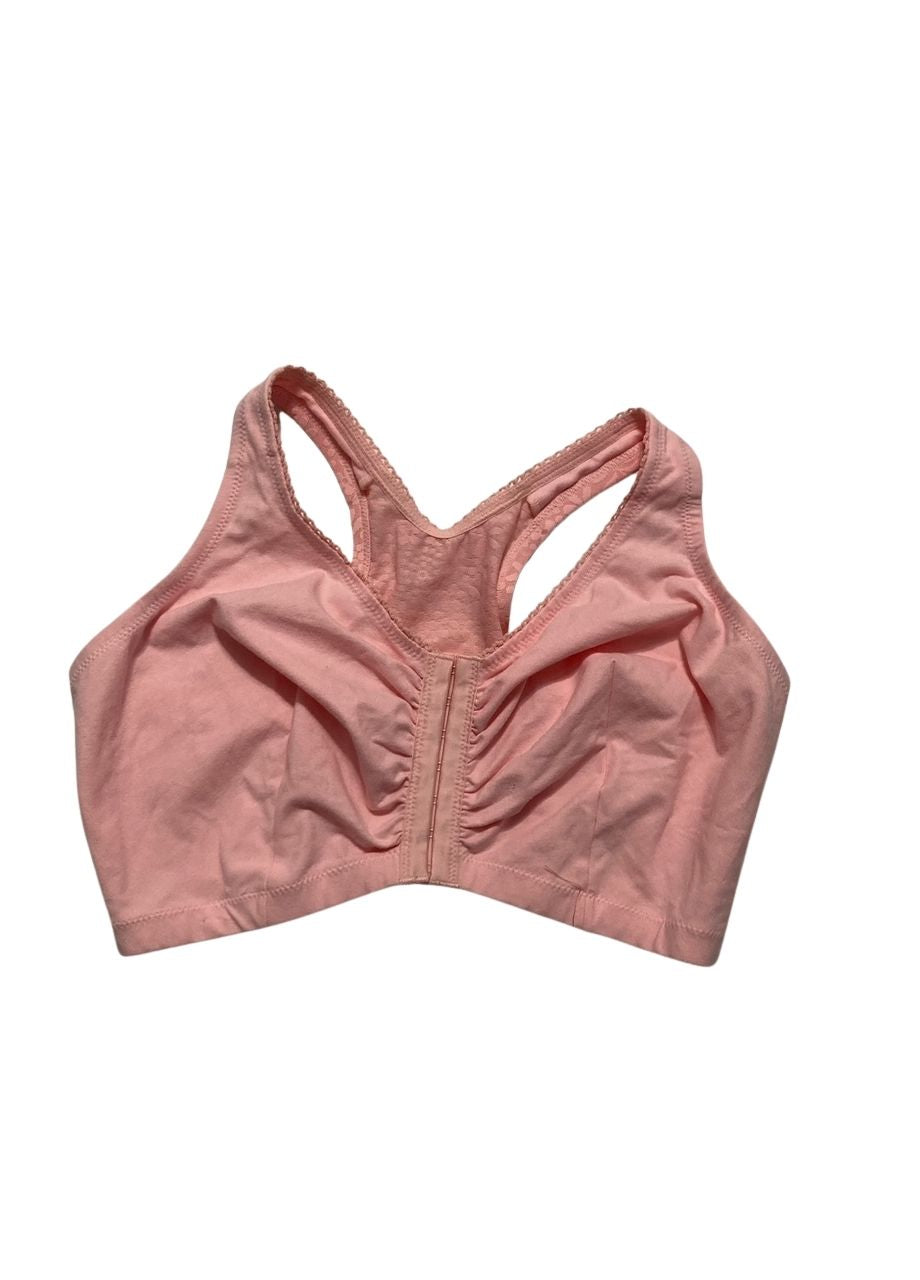 GLAMORISE Front-Closure Cotton T-Back Wirefree PINK BLUSH 42G