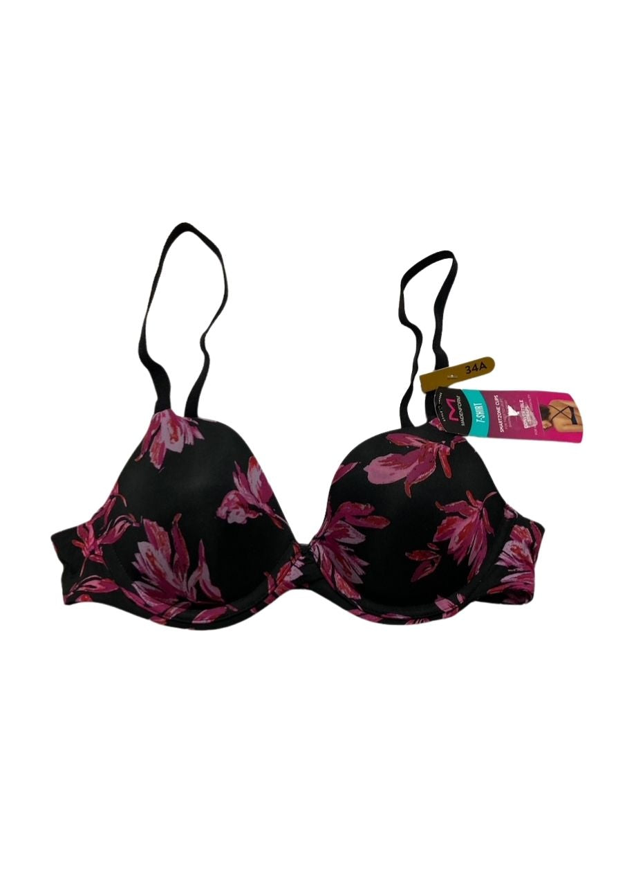 MAIDENFORM One Fabulous Fit 2.0 Tailored Demi T-Shirt Bra BLACK 34A