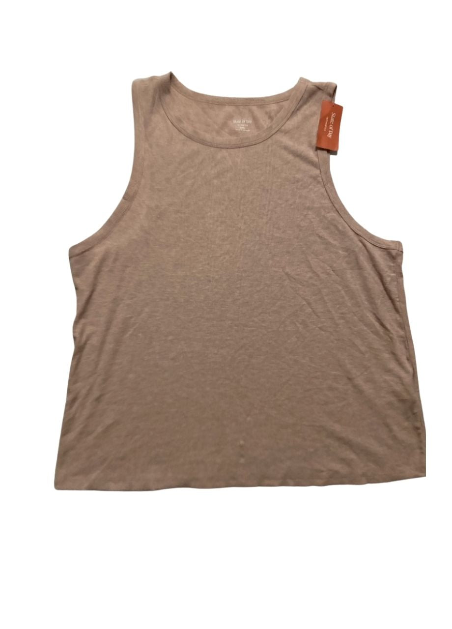 STATE OF DAY Pajama top short sleeve SPICE CHAI XXL