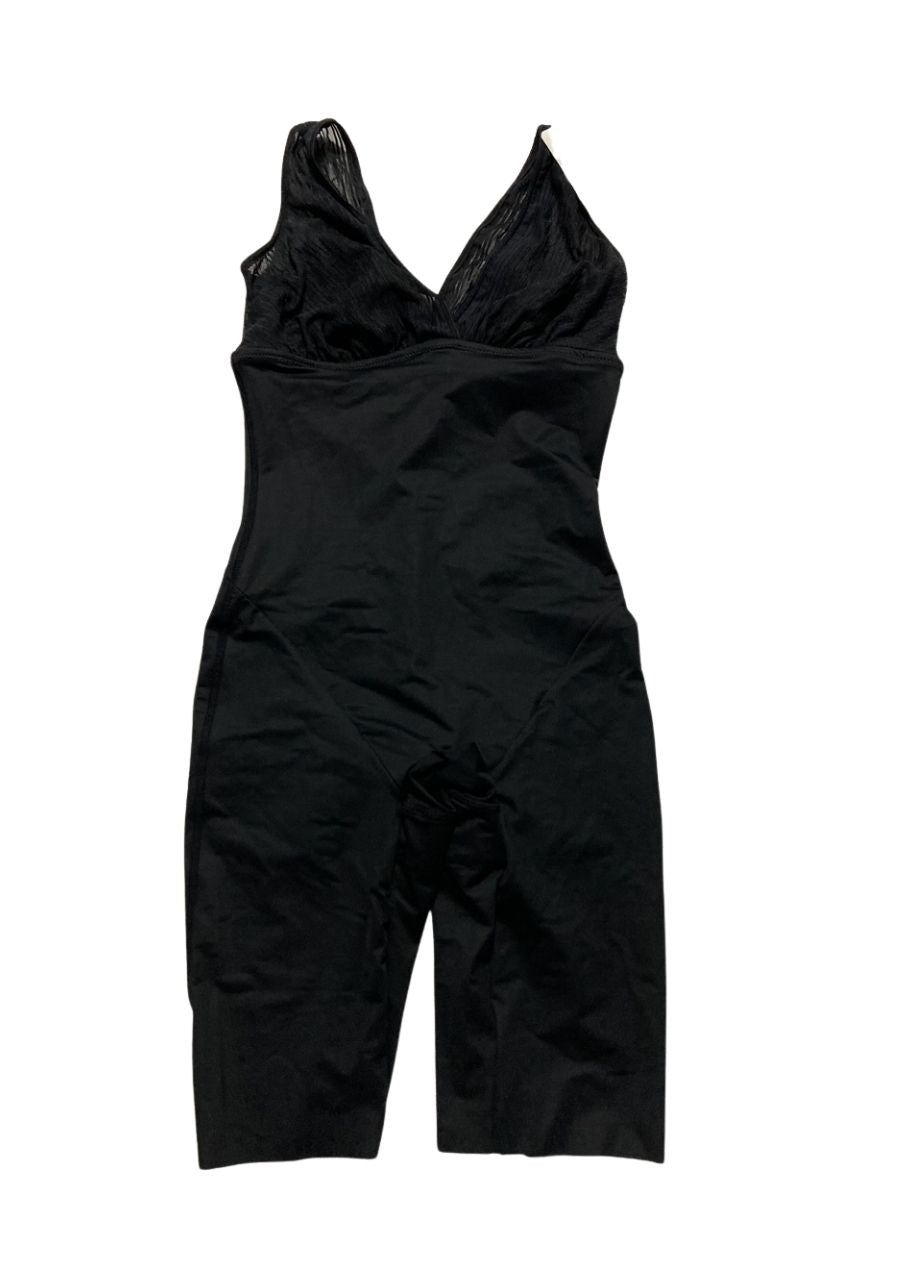 LEONISA Sculpting Mid-Thigh Body Shaper Tummy Control BLACK S