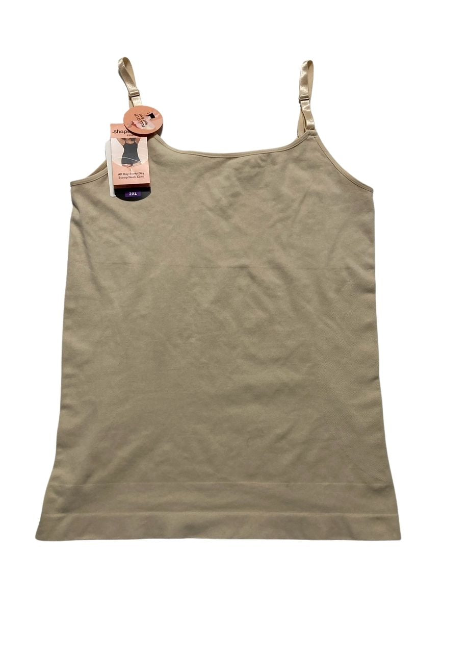 SHAPERMINT Essentials All Day Every Day Scoop Neck Cami CHAI 2XL