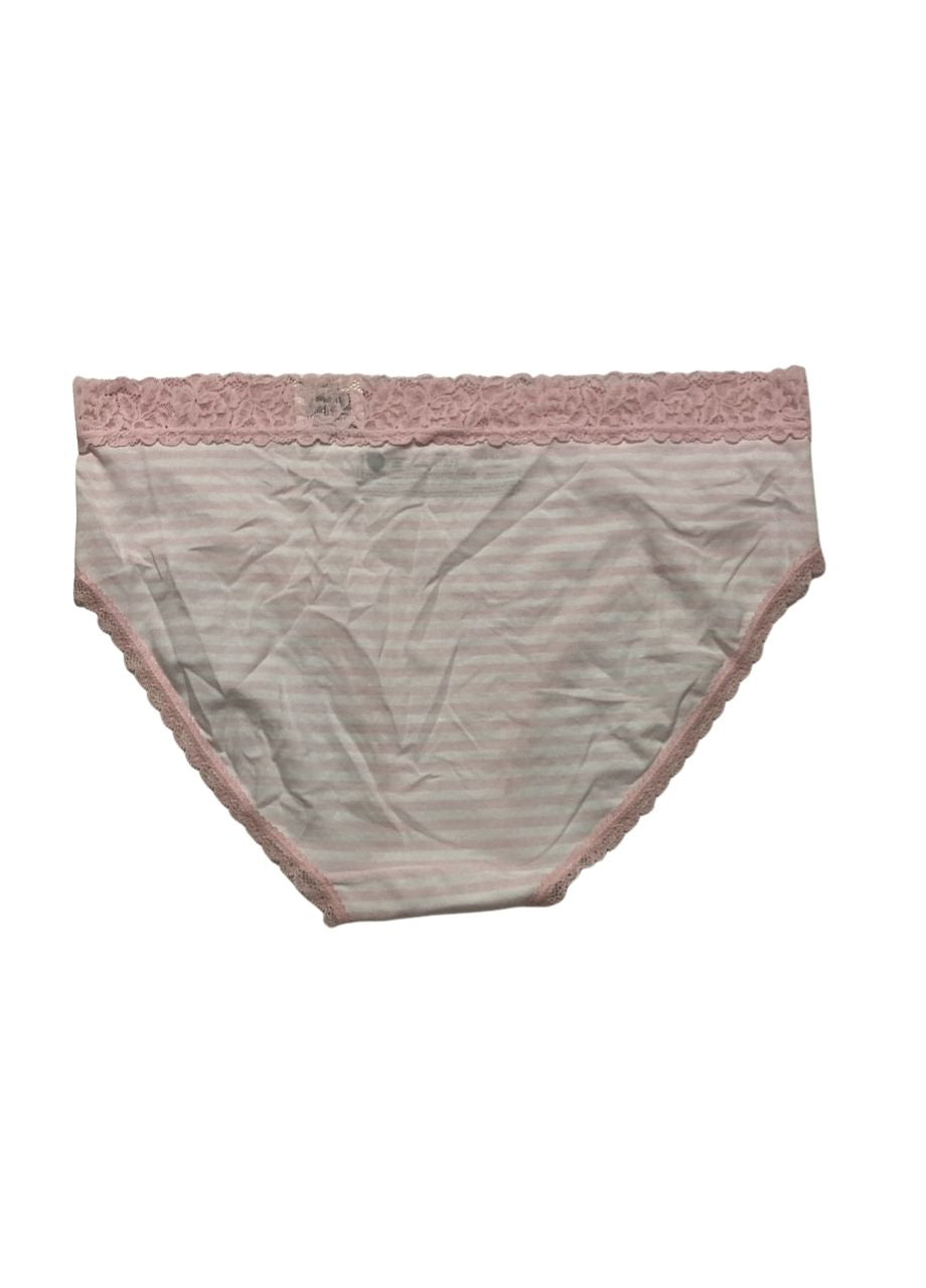 STATE OF DAY Cotton Blend Lace-Trim Hipster Underwear PINK XL