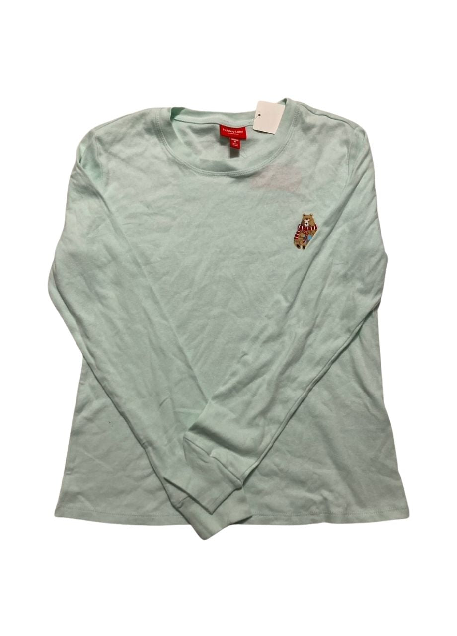 CUDDL DUDS Winter Holiday Cotton Pajama Top BLUE M