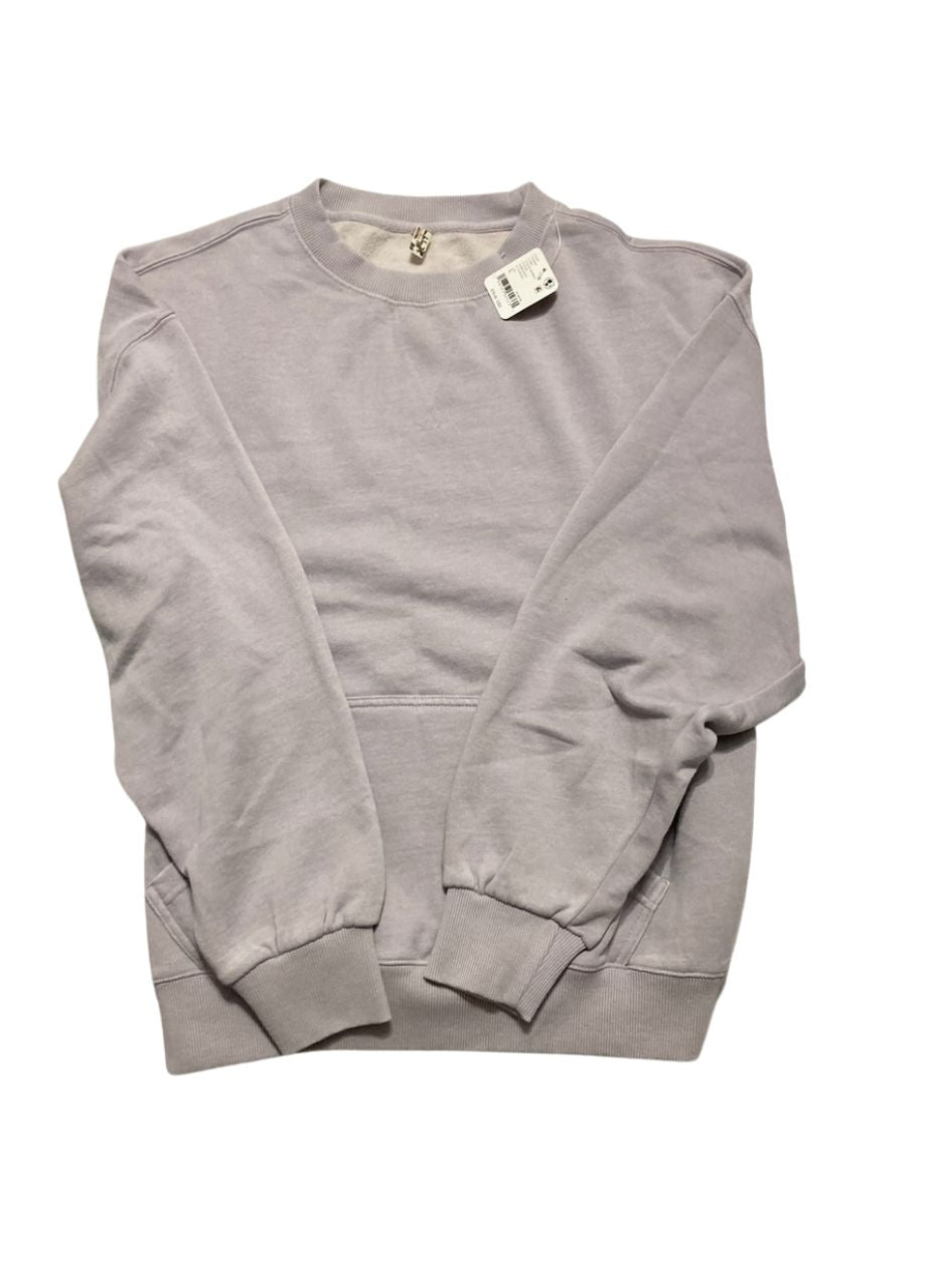 FREE PEOPLE Classic Crew Colorblock Sweatshirt LILAC MARBLE L