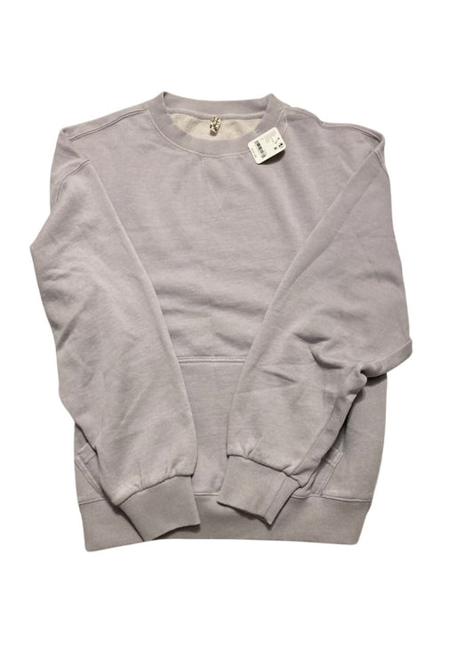 FREE PEOPLE Classic Crew Colorblock Sweatshirt LILAC MARBLE L