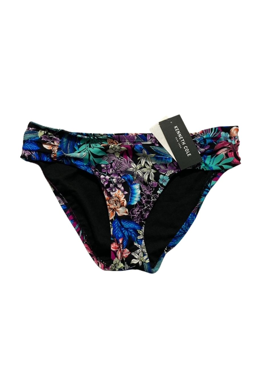 KENNETH COLE Tropical Tendencies Floral Tab Side Hipster Bikini Bottom MULTICOLOR M
