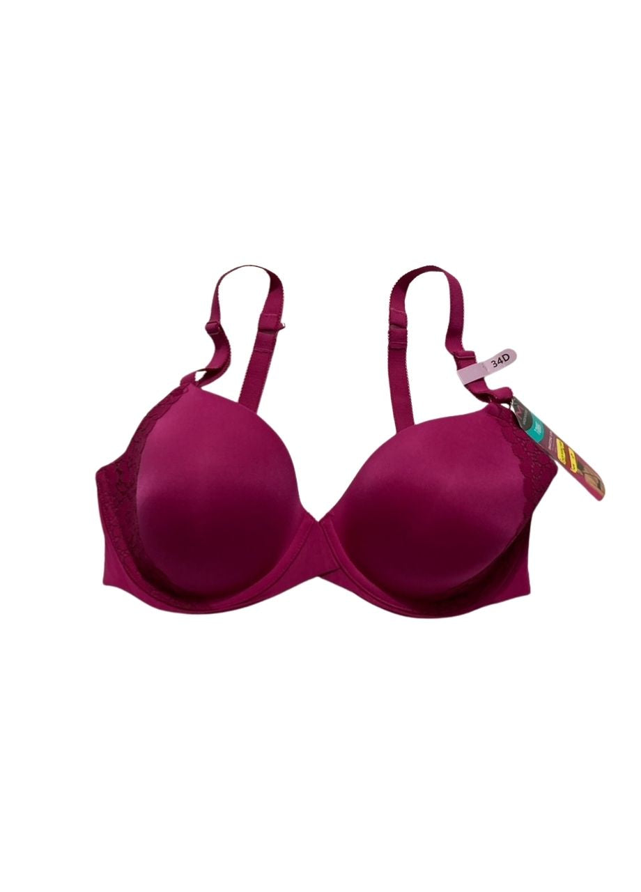 MAIDENFORM One Fabulous Fit 2.0 Tailored Demi T-Shirt Bra FRESH BERRY 34D