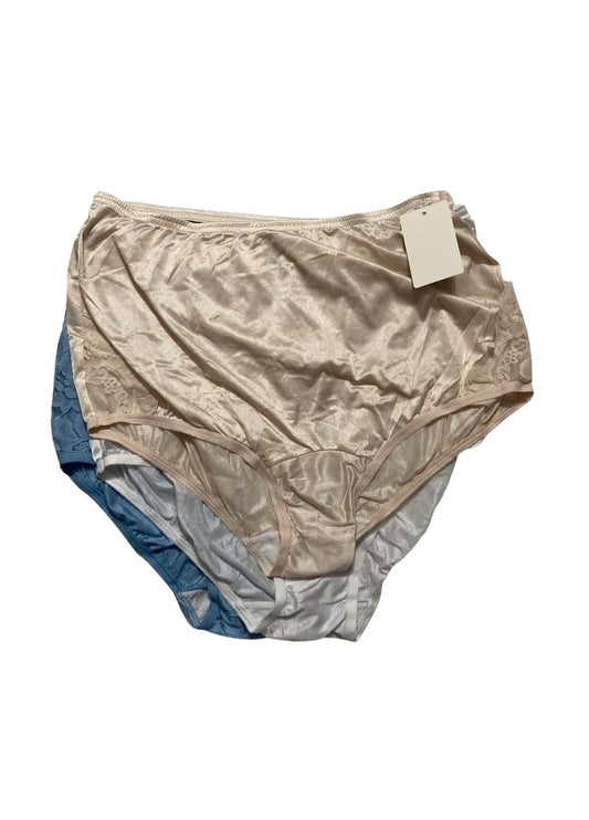 VANITY FAIR Perfectly Yours Lace Nouveau Full Brief Panties Pack 3 ASSORTED L