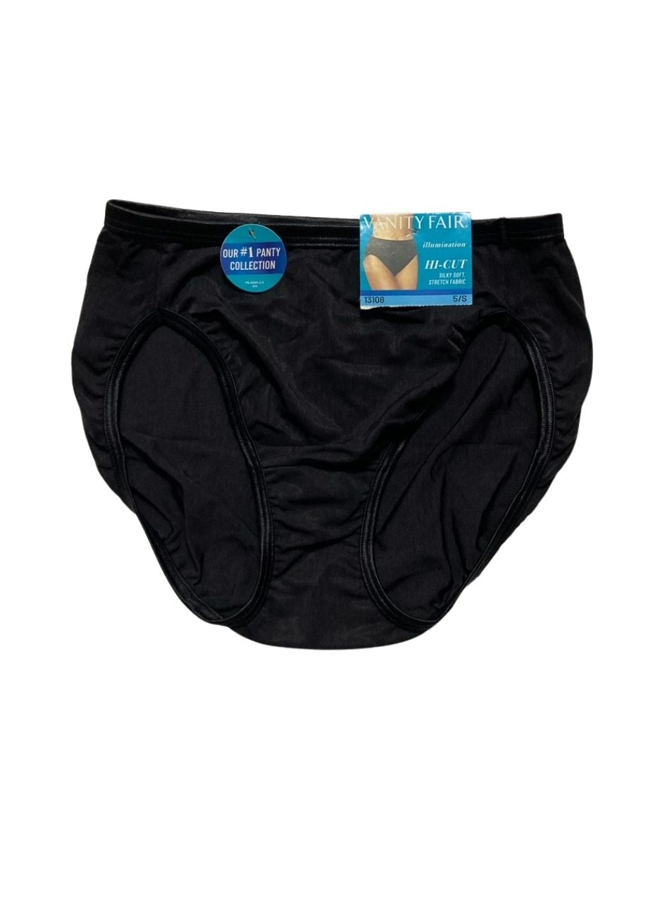 VANITY FAIR Illumination Hi Cut Panties MIDNIGHT BLACK S