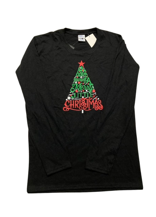 PORT & COMPANY Long Sleeve Fan Favorite Tee BLACK XL