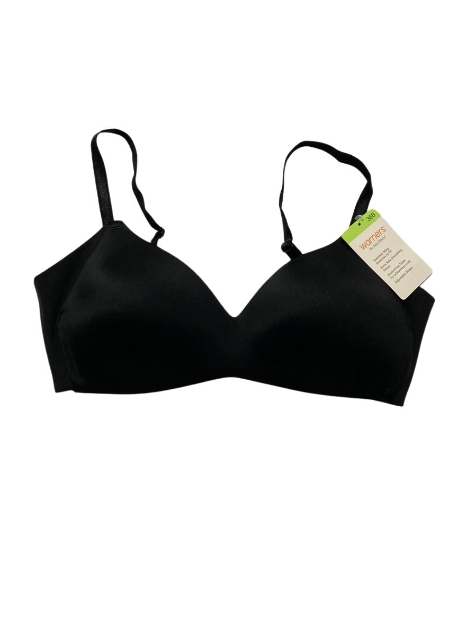 WARNER'S No Side Effects Underarm-Smoothing Wireless BLACK 36B