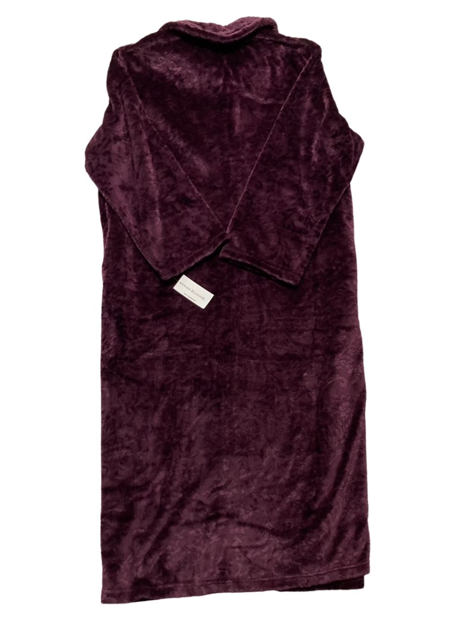 MISS ELAINE Fleece Long Robe AUBERGINE XL